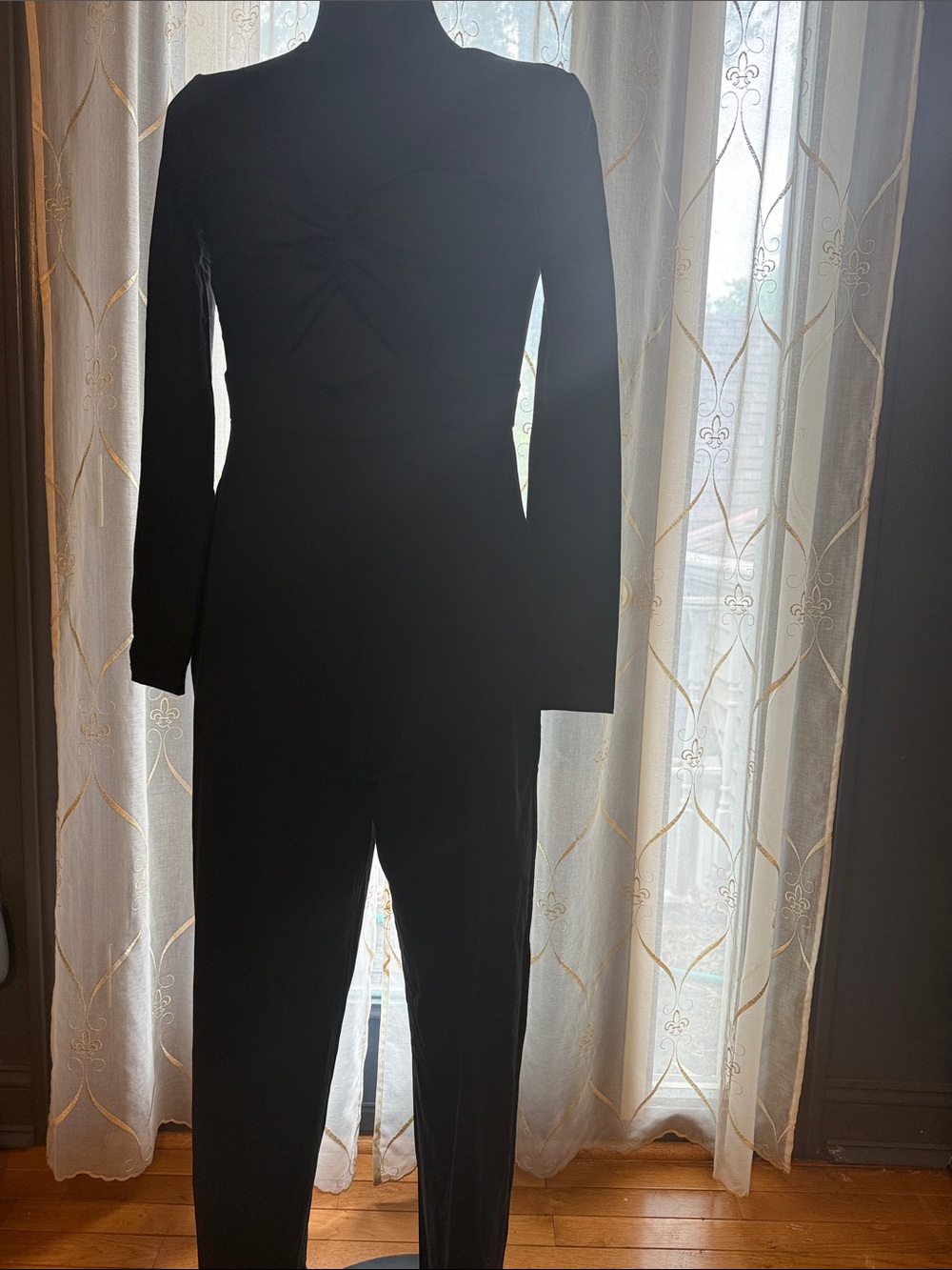 Susana Monaco Black Long-Sleeve Jumpsuit